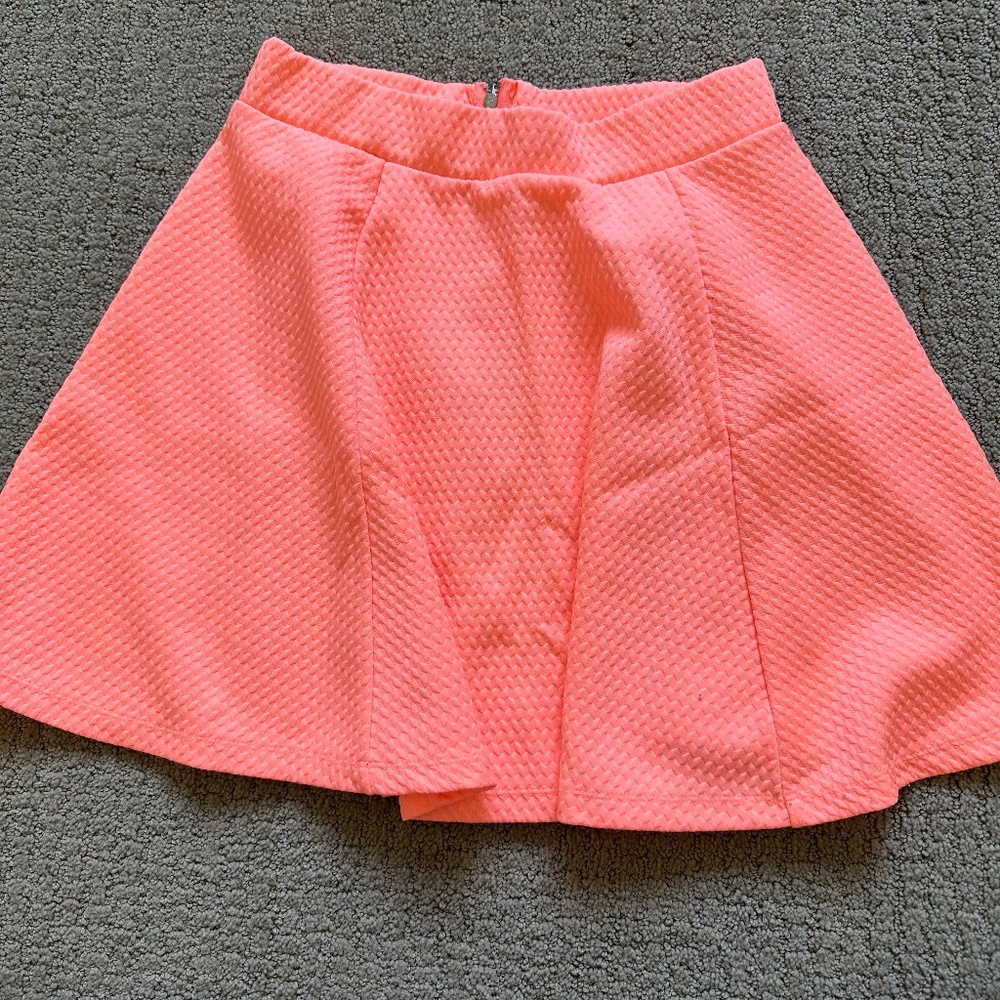H&M Skater Skirt Neon Orange